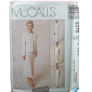 McCalls Misses Jacket Skirt Pant Sewing Pattern Size 8 10 12 9376 - Uncut
